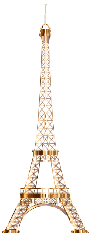Eiffel Tower Shiny Copper No Background
