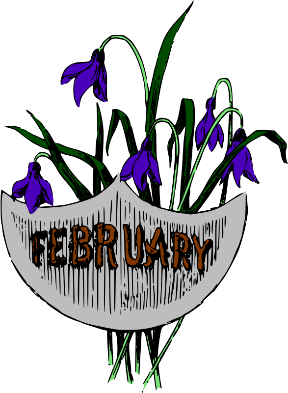Illustrated months (February, colour)