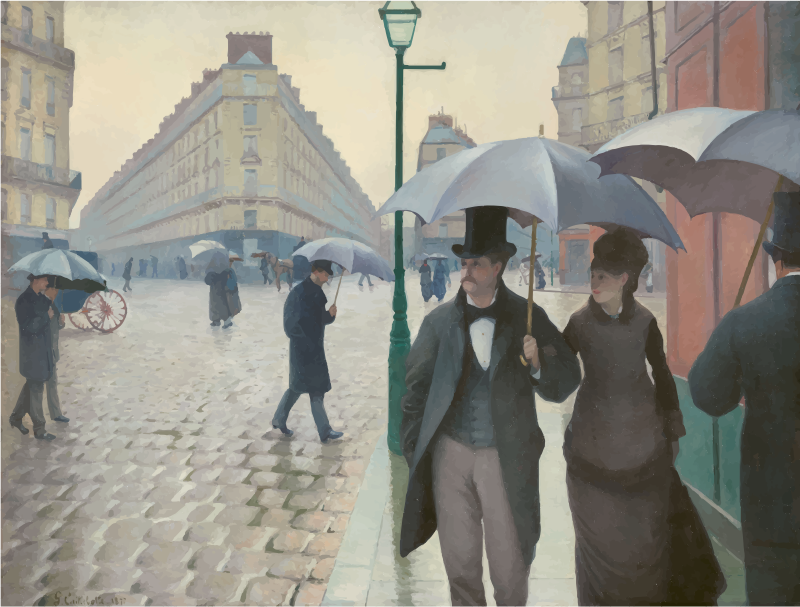 Paris Street in Rainy Weather Gustave Caillebotte