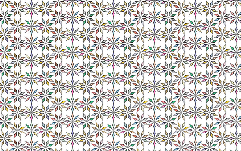 Seamless Chromatic Ornamental Divider Pattern 3