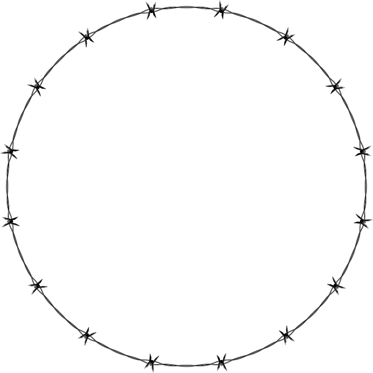 Barbed Wire Circle Frame Border