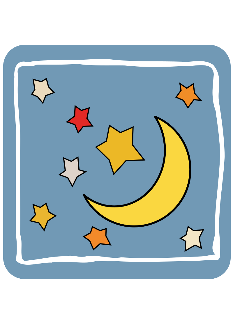 Icon Moon and stars