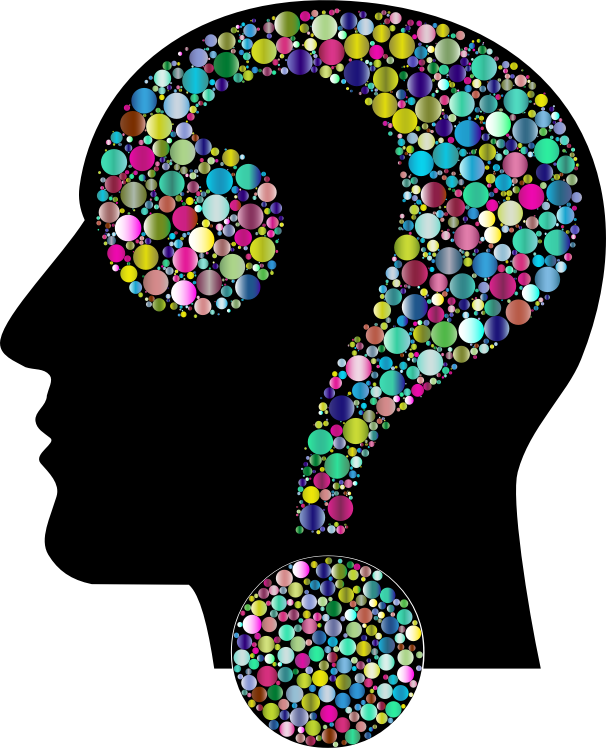 Colorful Question Head Circles 12