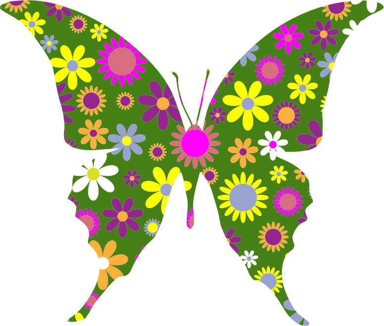 Retro Floral Butterfly 3