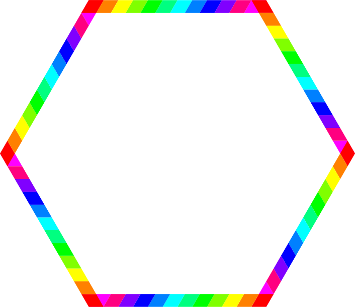 Rainbow Hexagon Ring