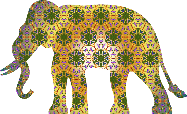 Psychedelic Pattern Elephant