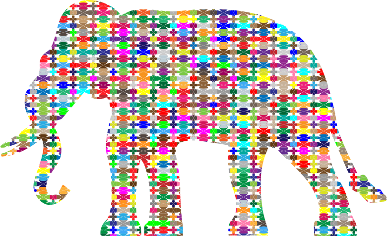 Colorful Pattern Elephant