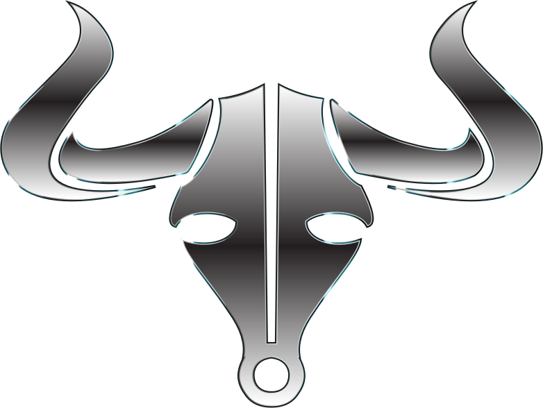 Polished Steel Bull Icon No Background