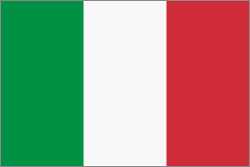 Framed flag of Italy