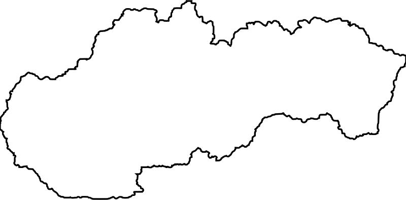 Outline of Slovakia with white fill