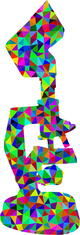 Low Poly Prismatic Microscope Silhouette