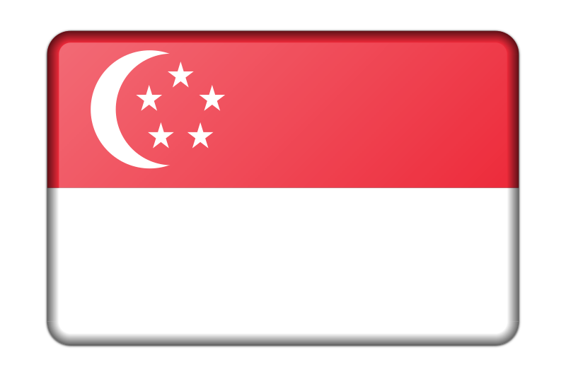 Singapore flag (bevelled)