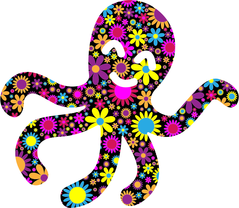 Floral Kid Octopi Redrawn