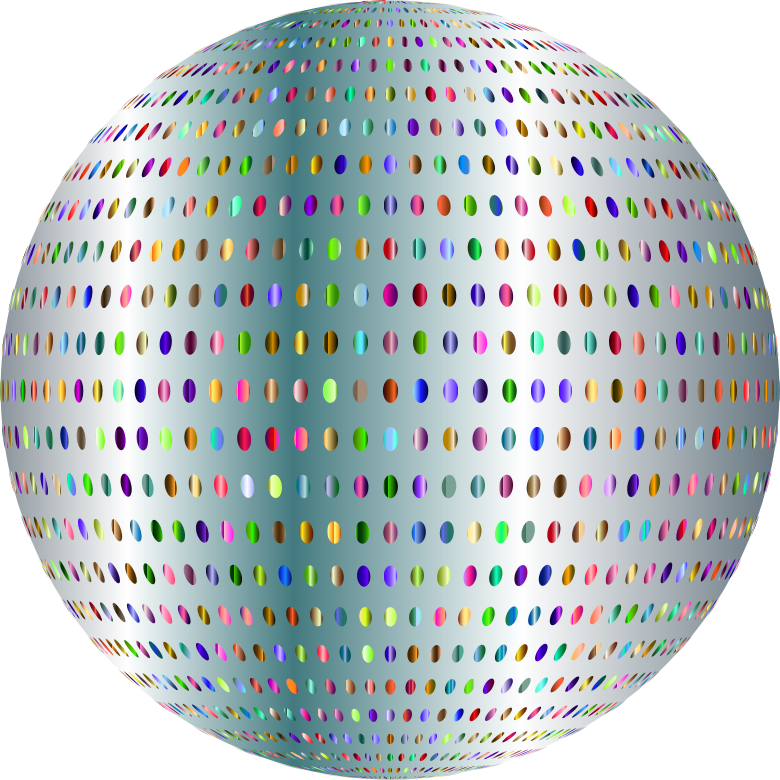 Silver Polka Dots Sphere