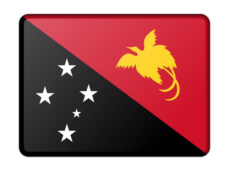 Flag of Papua New Guinea (bevelled)