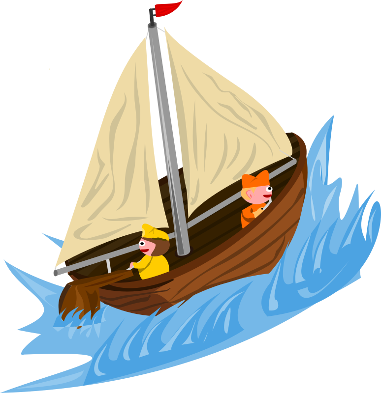 Sailing On Wild Water Openclipart