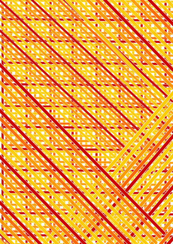red orange lines across double diagonal