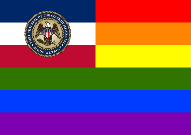 Rainbow Flag Mississippi