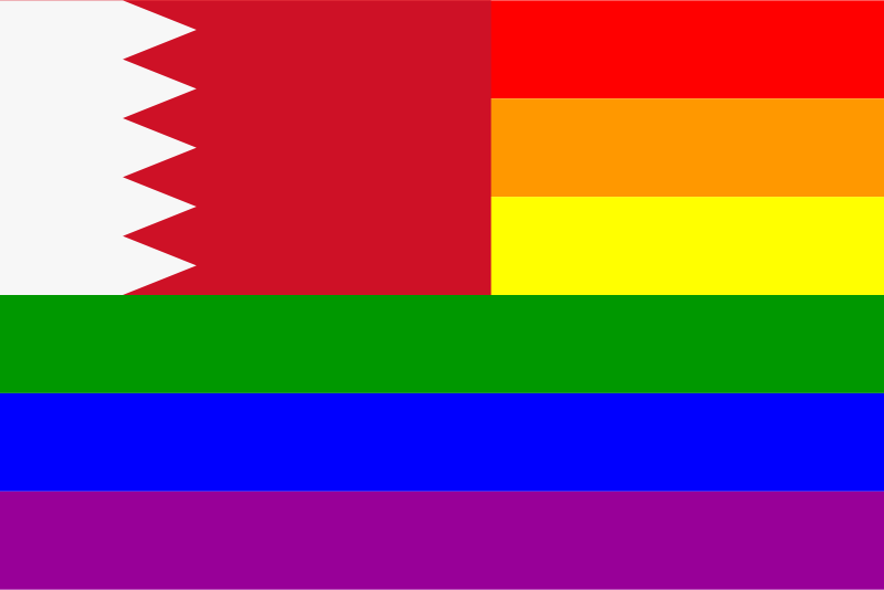 The Bahrain Rainbow Flag