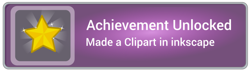 Achievement unlocked icon game with frame