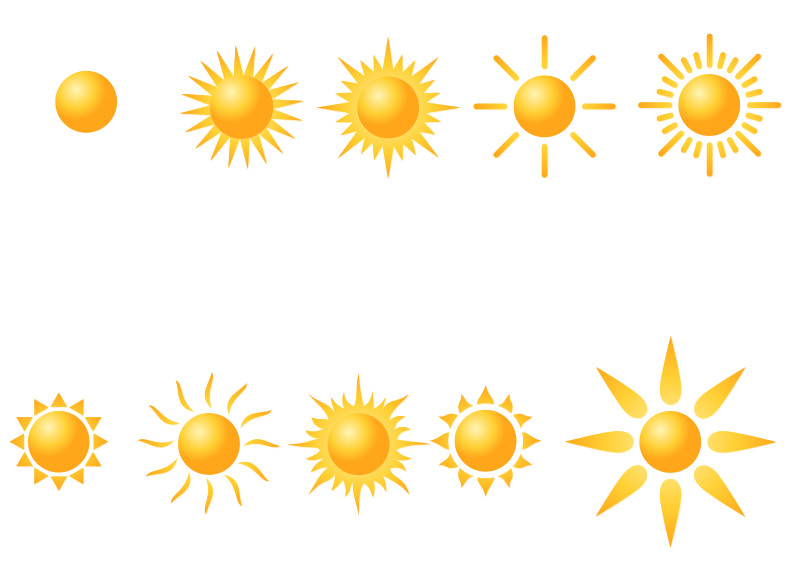 Sun shapes