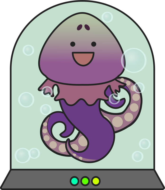 Cheerful alien squid monster version 2