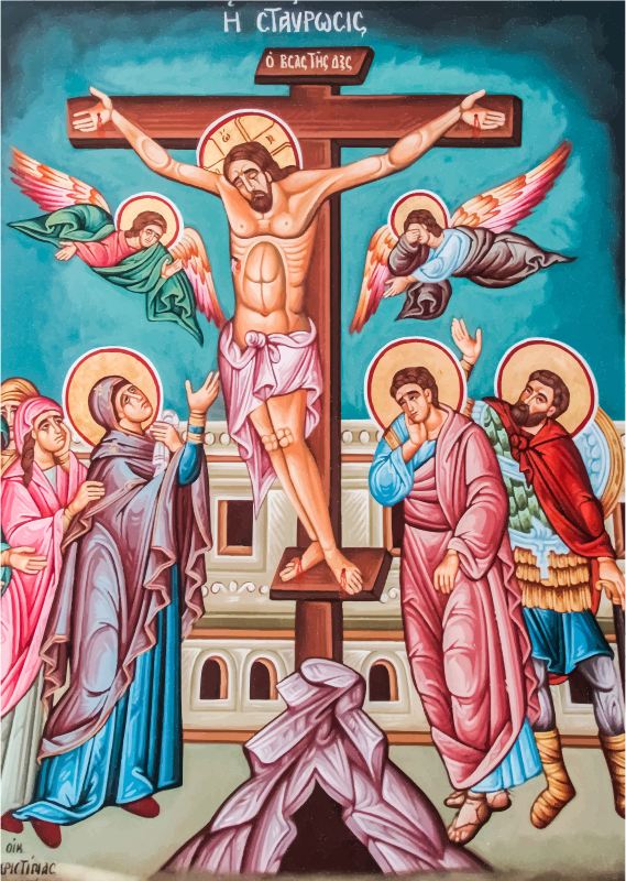 Greek Orthodox Crucifixion Of Jesus Christ Mural