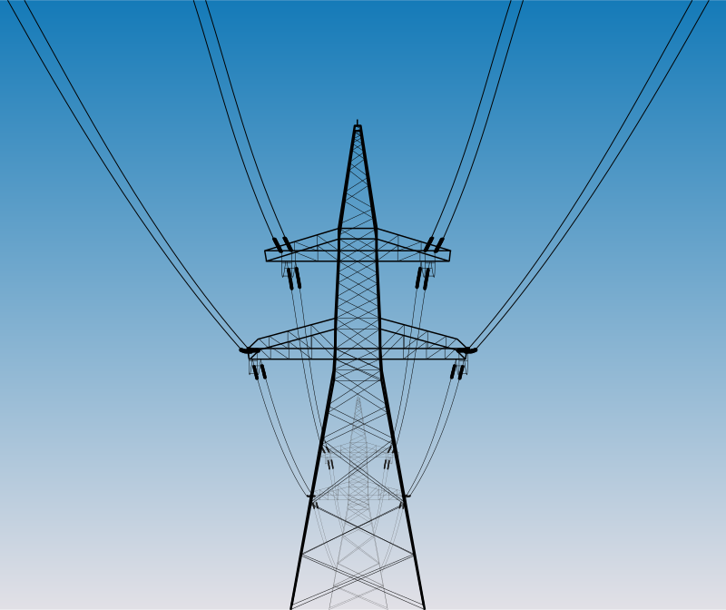 Overhead power line by Rones