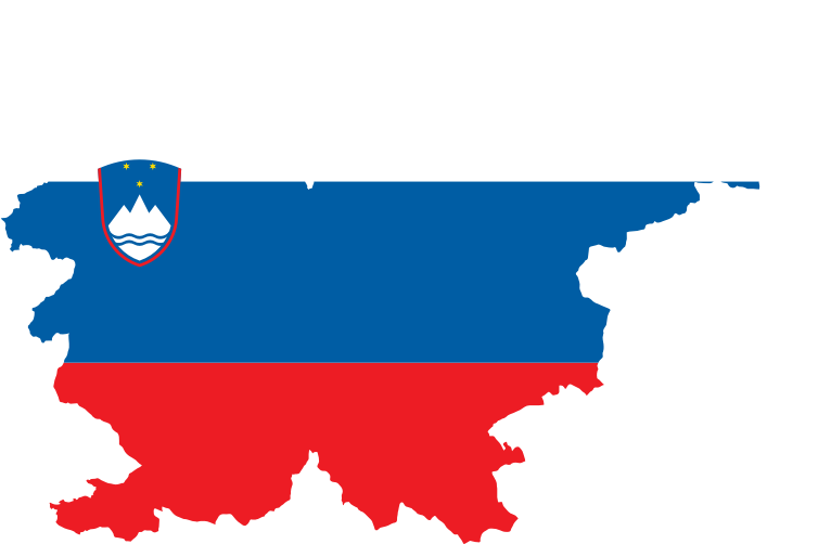 Slovenia Map Flag