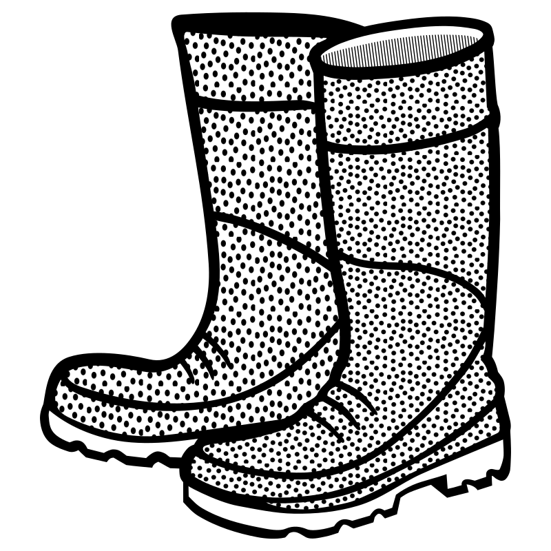 rubber boots - lineart