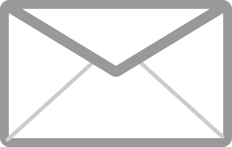 Gray and White Mail Icon