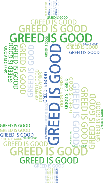Greed Word Cloud No Background
