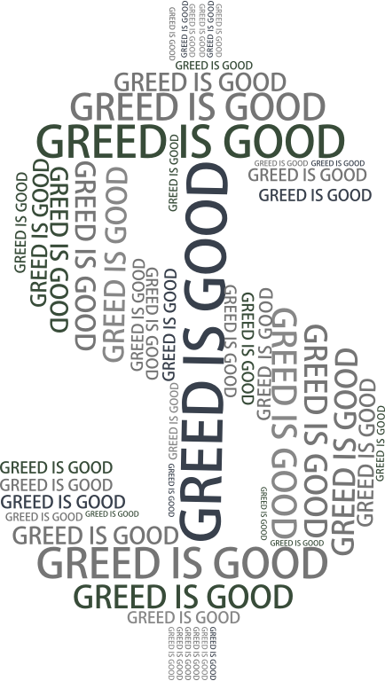 Greed Word Cloud Grayscale