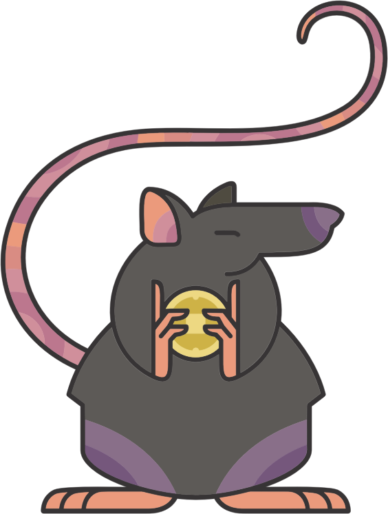 Stylized Cartoon Rat