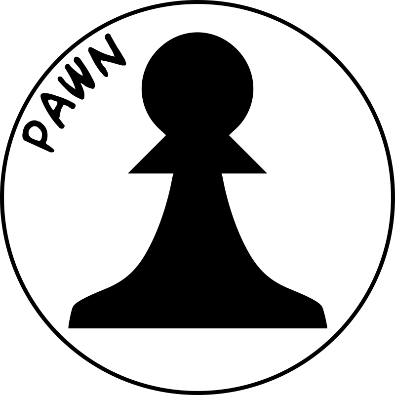 Chess Piece with Name - Black Pawn