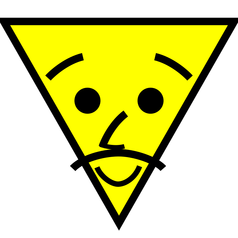 Triangle face with mustache