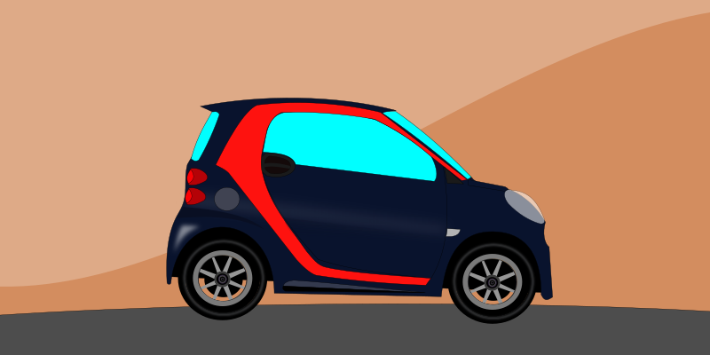 Animation of a mini car