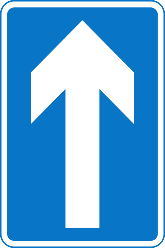 Roadsign one way