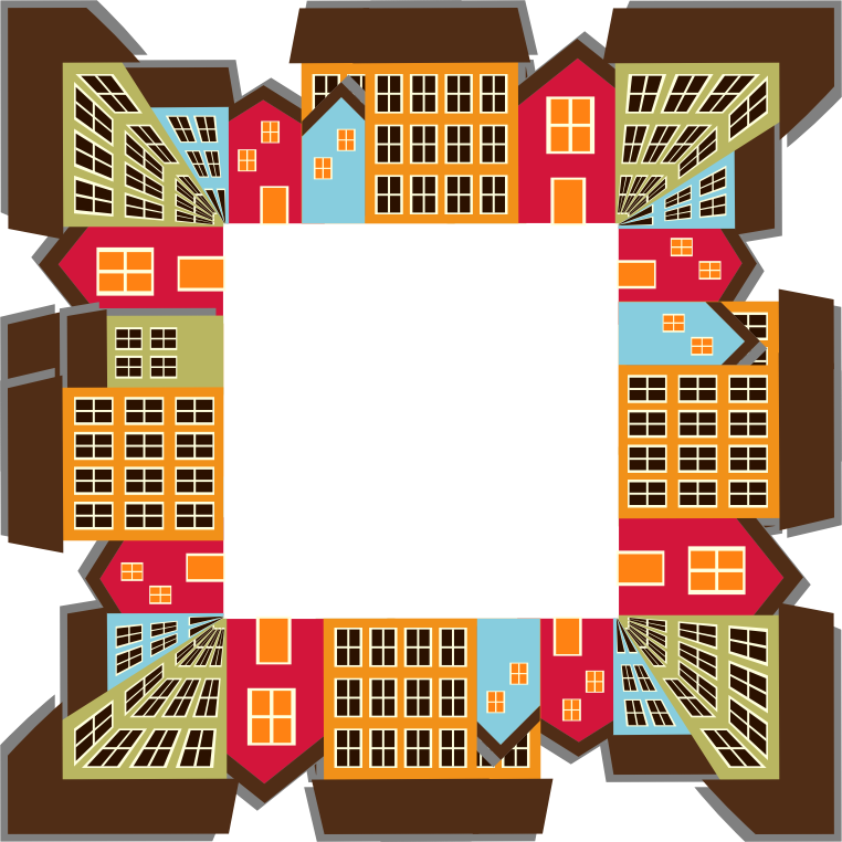 Small Town Cityscape Quadrilateral 2