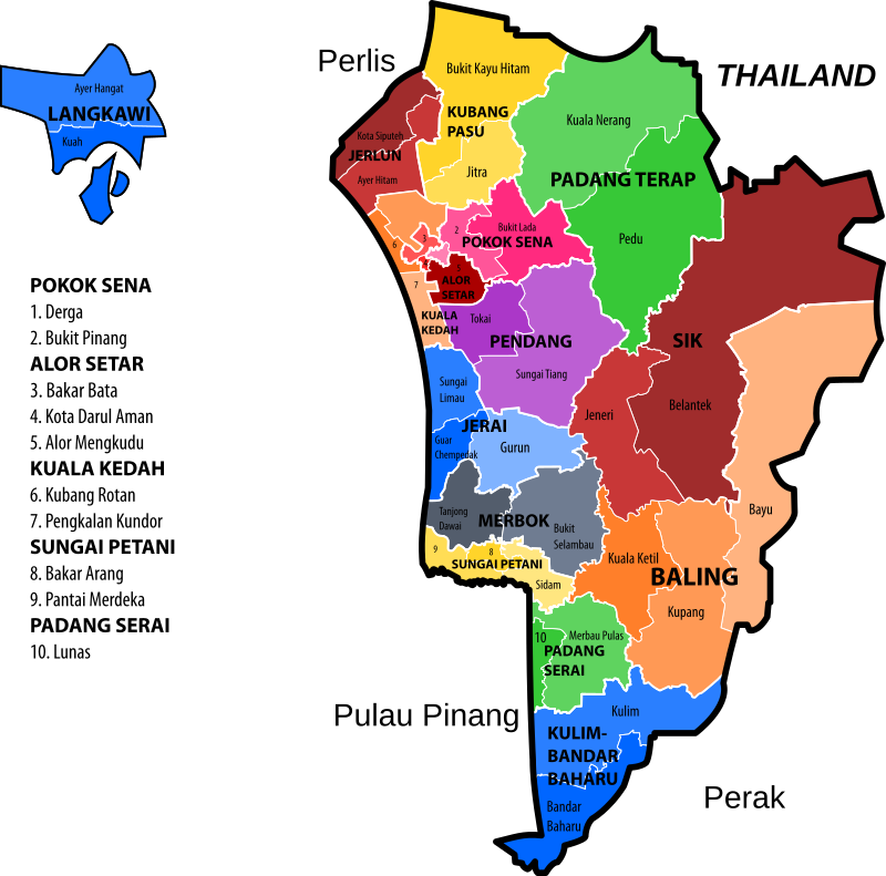 Kedah State Legislative Assembly Constituencies (2013 borders)