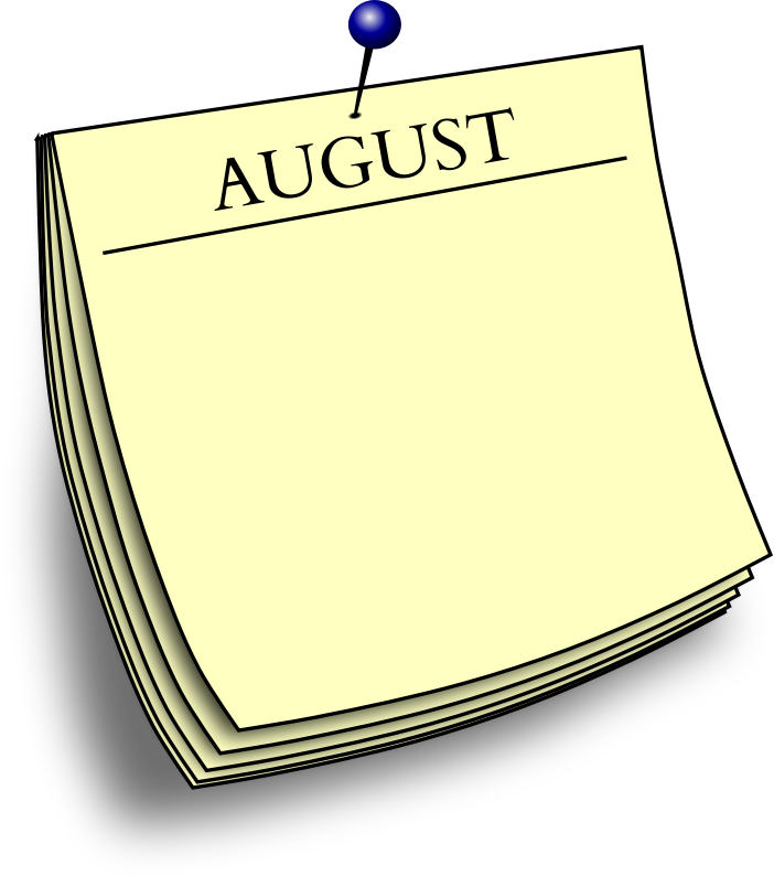 Monthly note - August