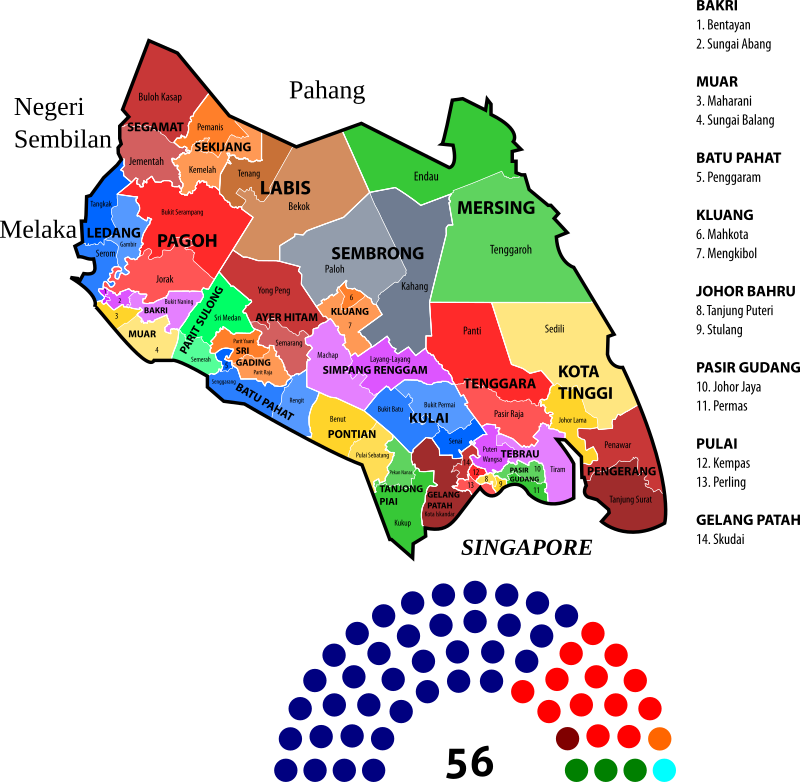 Johor State Legislative Assembly Constituencies (2013)