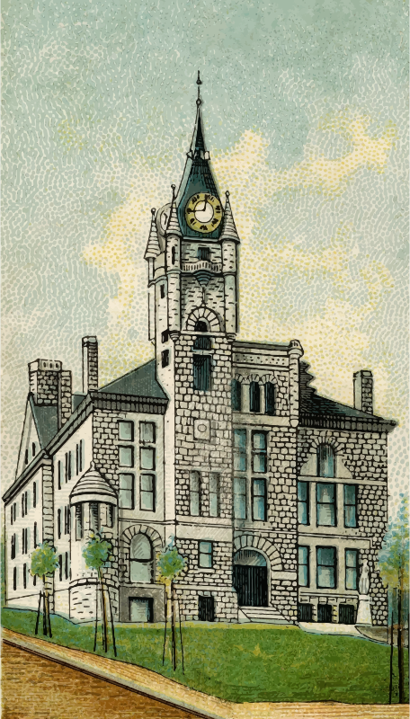 Cigarette Card - Montana Court House in Helena