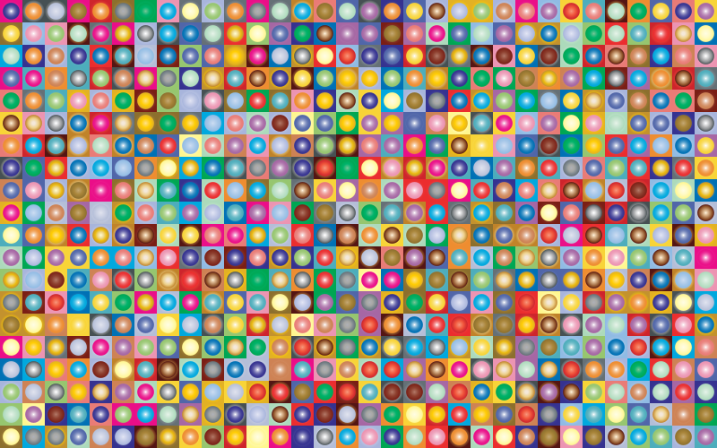 Prismatic Circles And Squares Checkerboard Pattern 2