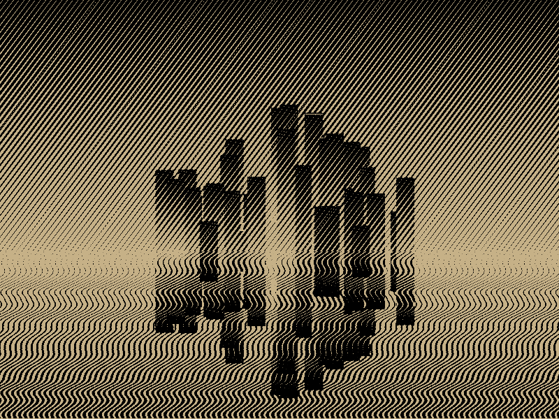 city skyline reflection (animated) 3