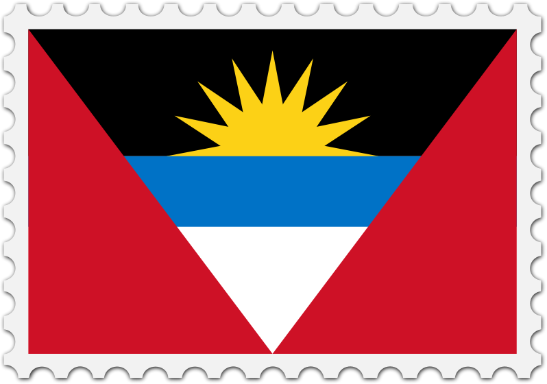 Antigua and Barbuda flag stamp