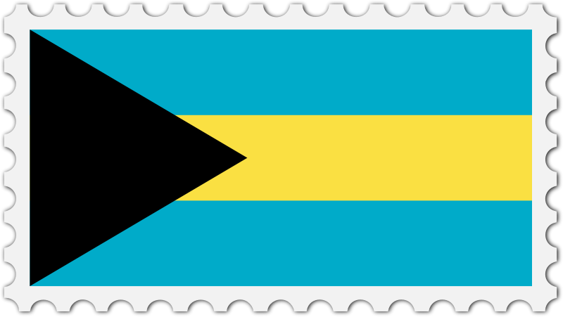 Bahamas flag stamp