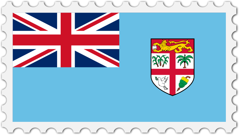 Fiji flag stamp