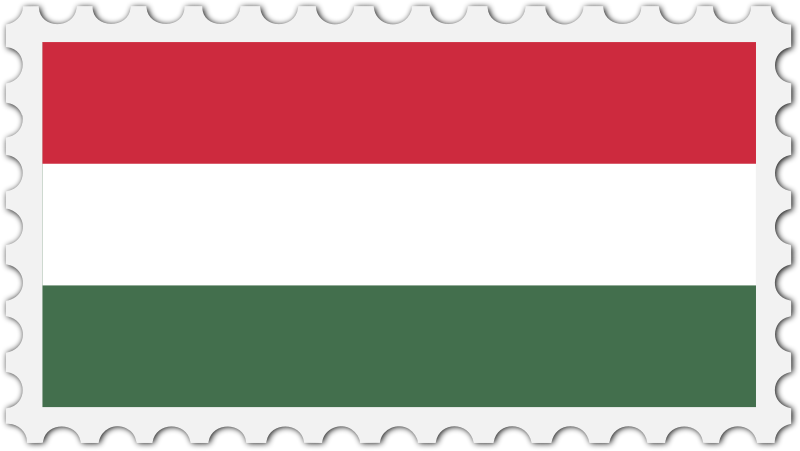 Hungary flag stamp
