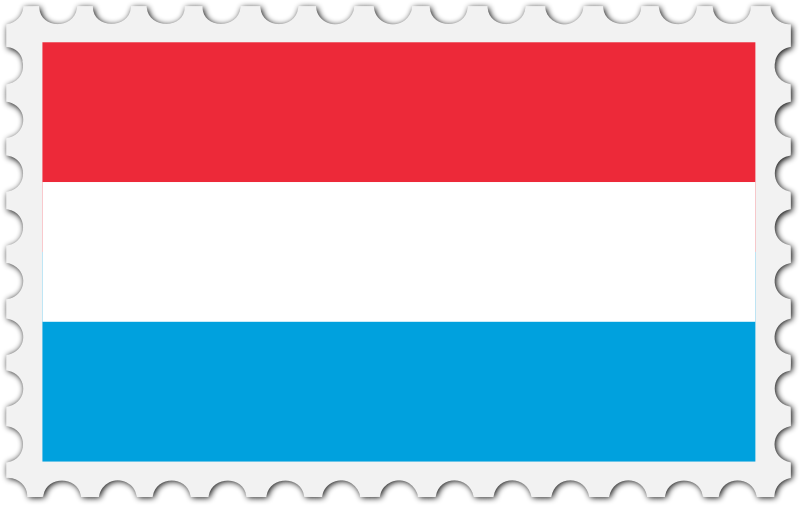 Luxembourg flag stamp